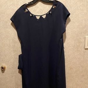 Banana Republic blue dress cutouts 8 belt …
